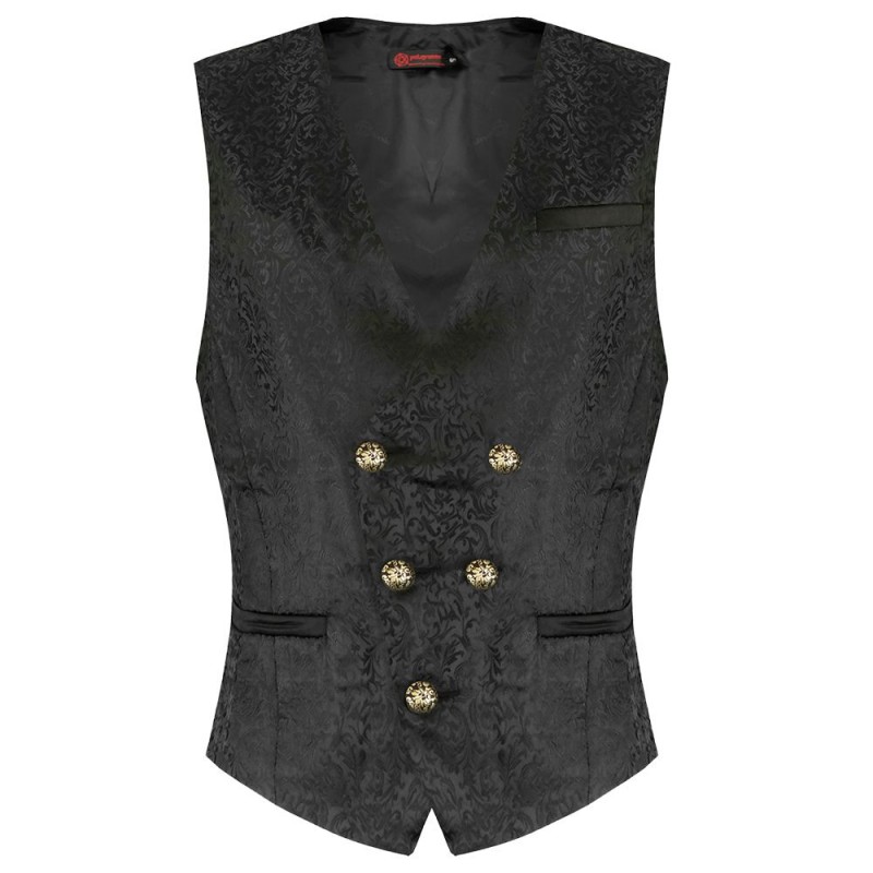 Pentagramme Salvatore Black Mens Waistcoat 